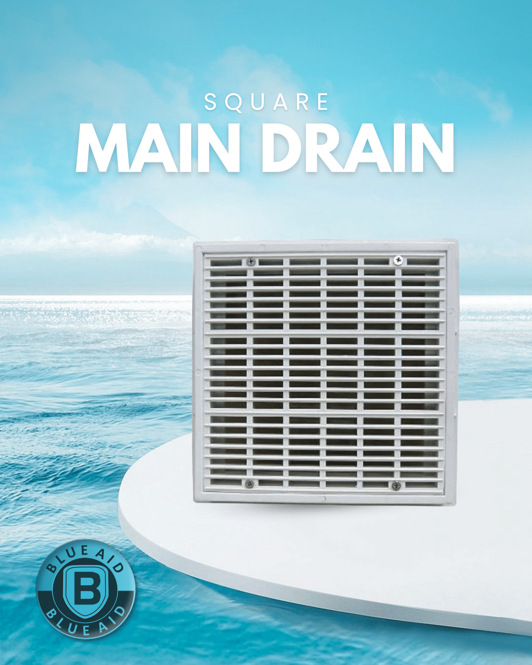 Square Main Drain